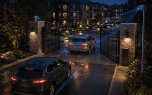 Multifamily access control gaps at a working apartment gate