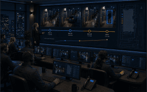 Security near-miss analysis identifying repeated suspicious property activity