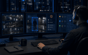 Video monitoring alert quality dashboard prioritizing commercial property events