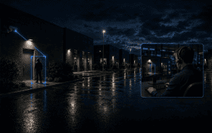Security alert response workflow from camera detection to operator intervention