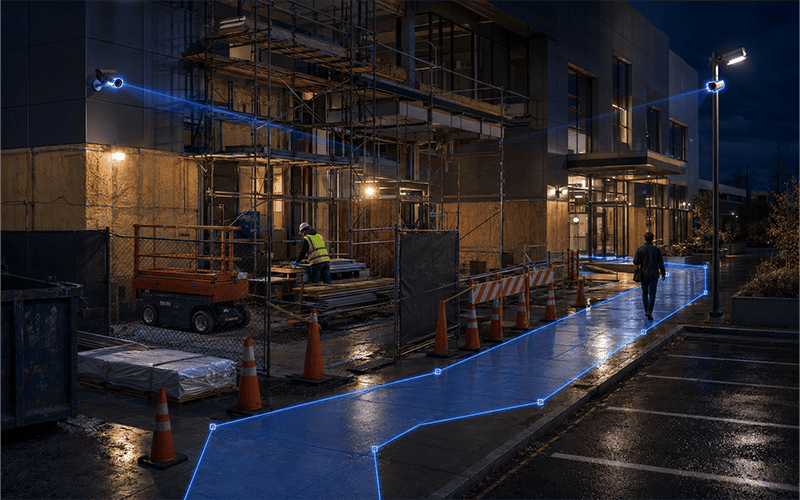 AI video analytics calibration on a changing commercial property
