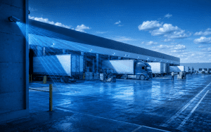 industrial loading dock security monitoring at a commercial warehouse facility